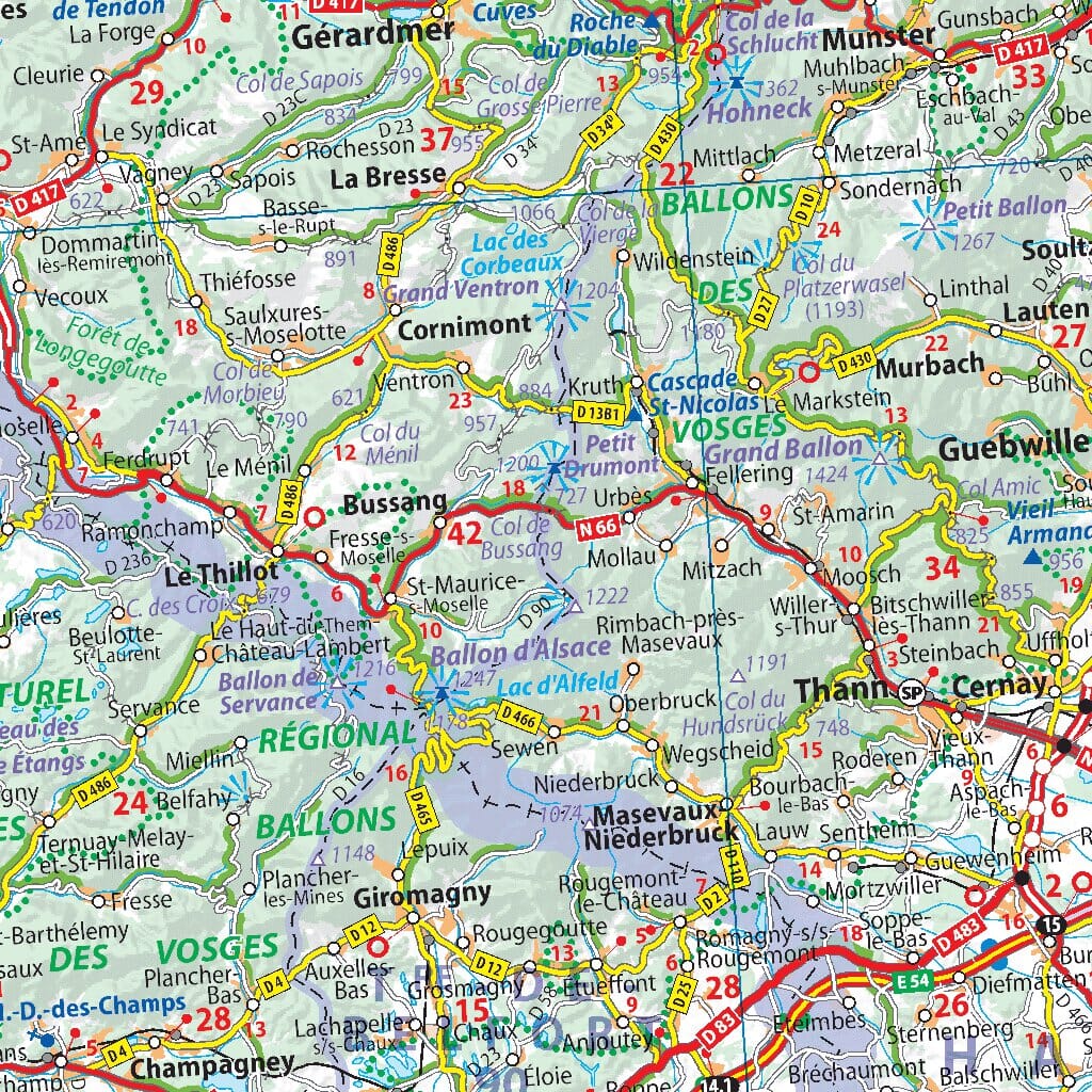 Carte routière n° 707 - 1/4 France - Nord-Est 2026 | Michelin carte routière Michelin