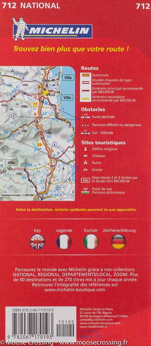 Carte routière n° 712 - Irlande | Michelin carte routière Michelin