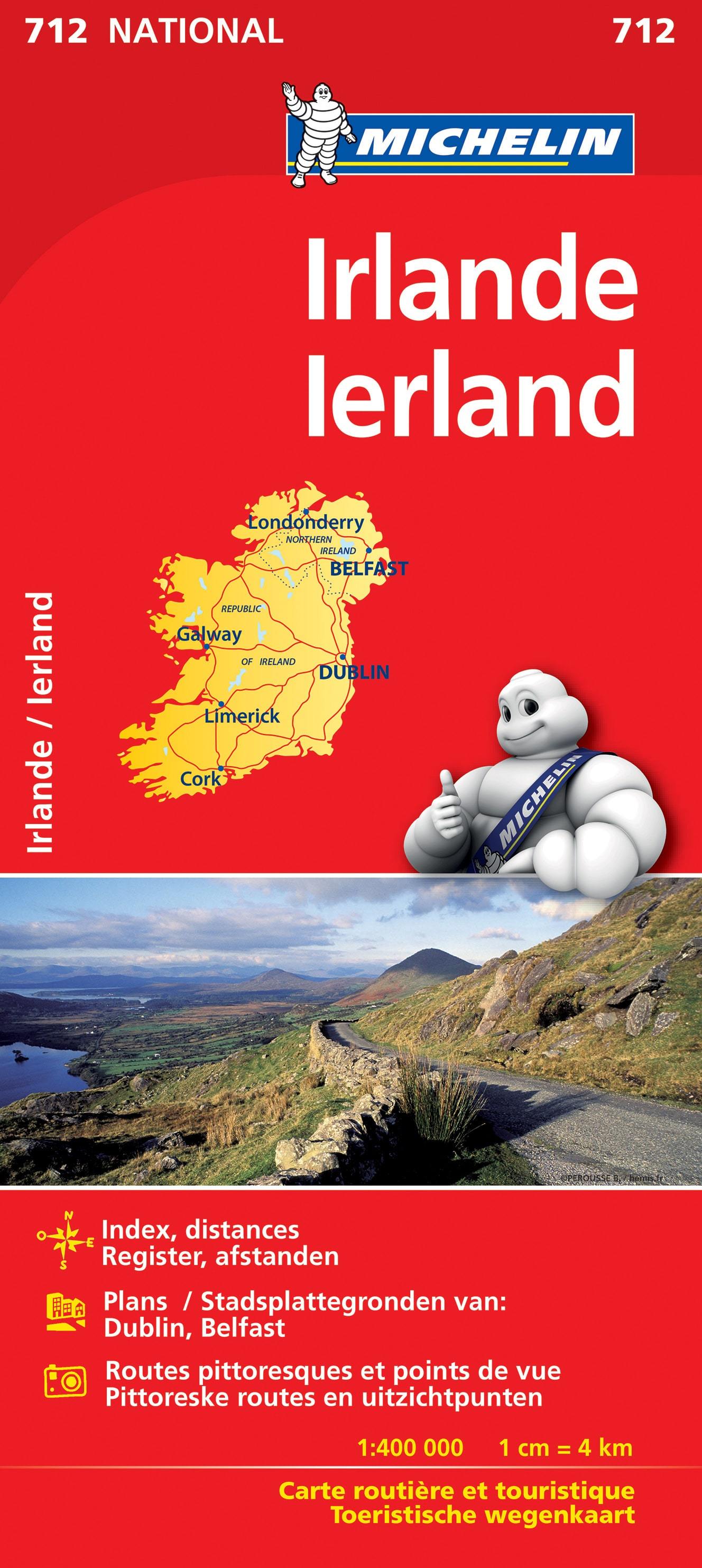 Carte routière n° 712 - Irlande | Michelin carte routière Michelin