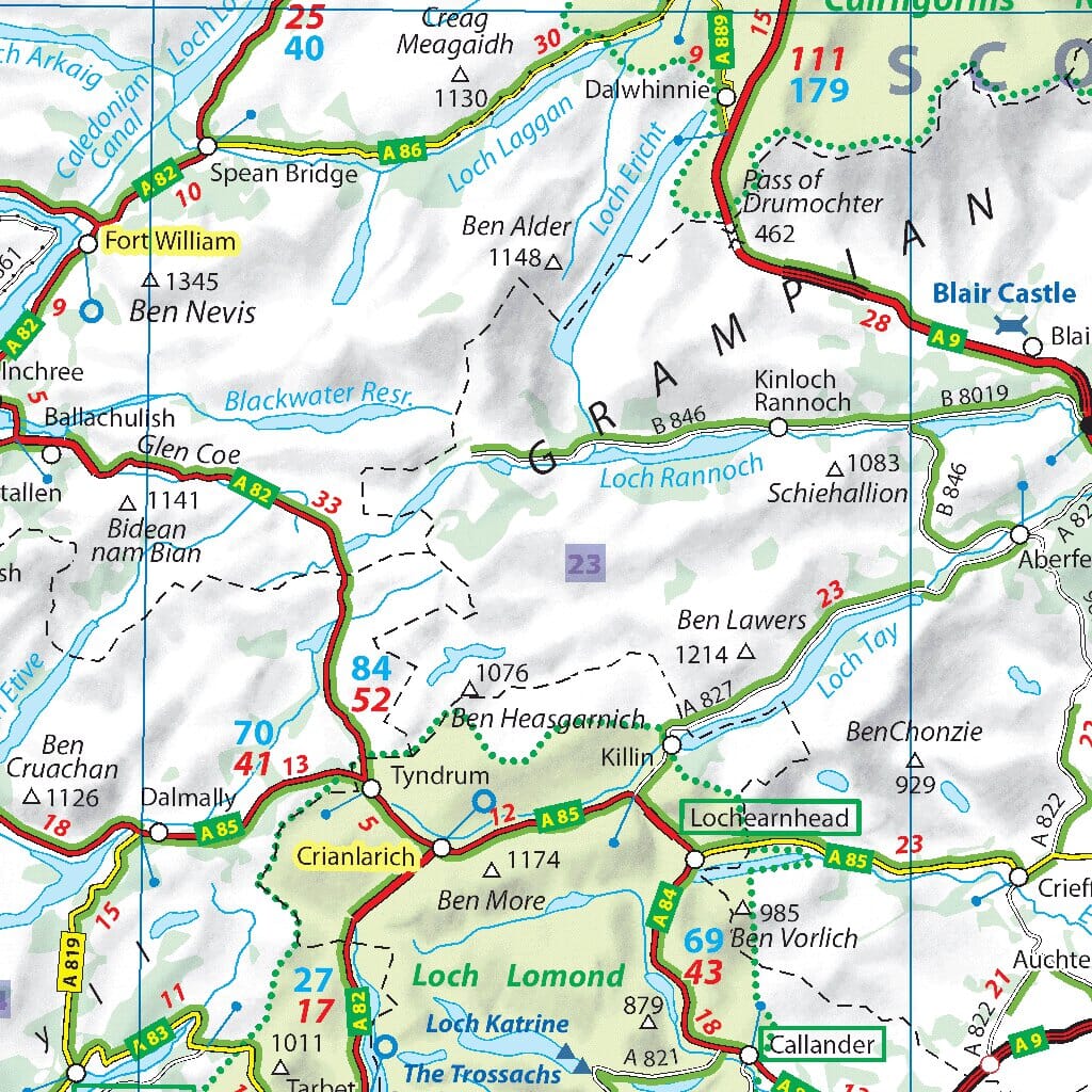 Carte routière n° 713 - Grande-Bretagne & Irlande 2022 | Michelin carte pliée Michelin 