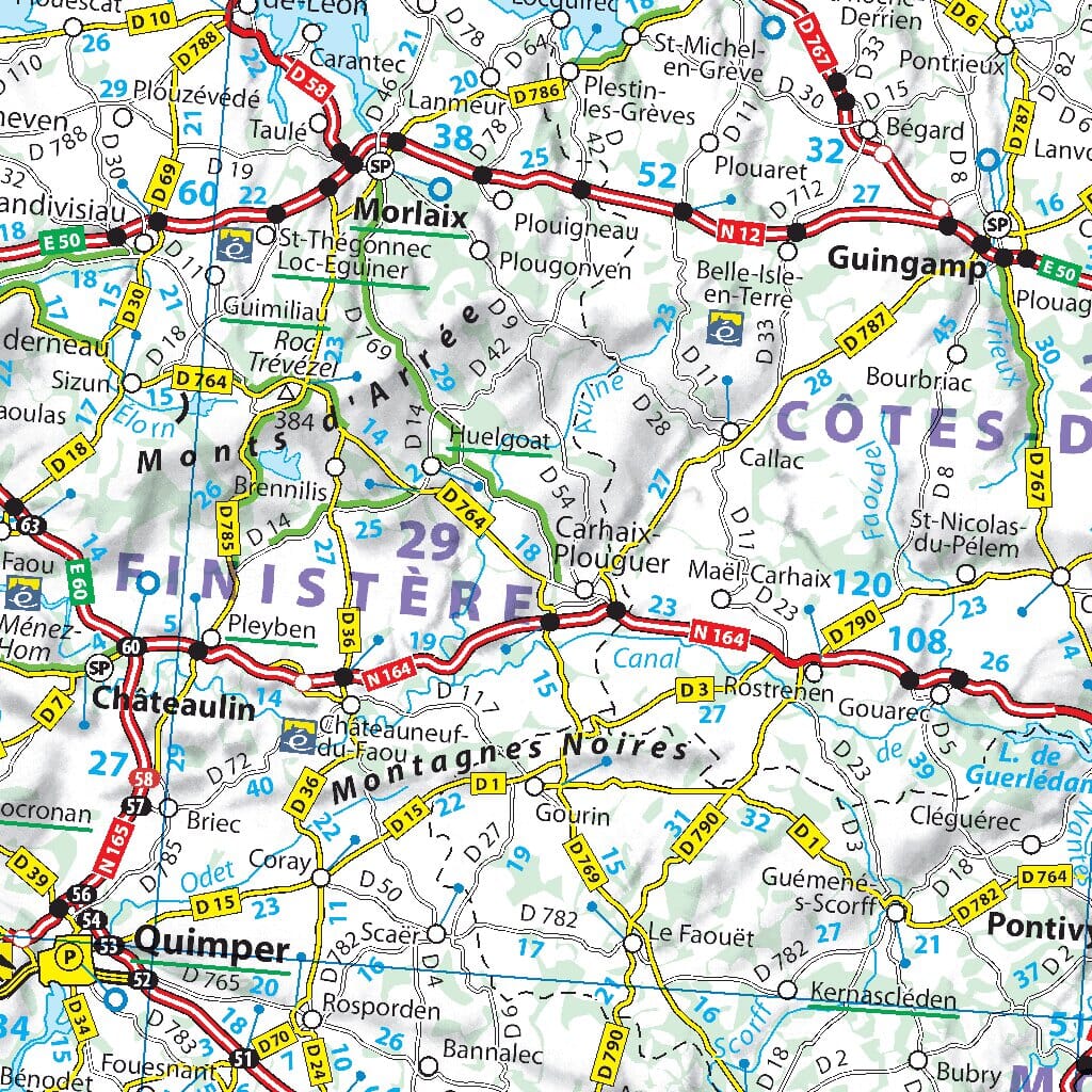 Carte routière n° 724 - France Nord - VERSION MURALE ET PLASTIFIEE | Michelin carte murale roulée (en tube) Michelin