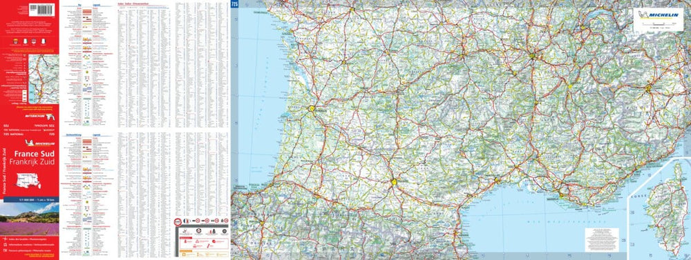 Carte routière n° 725 - France Sud | Michelin carte pliée Michelin 