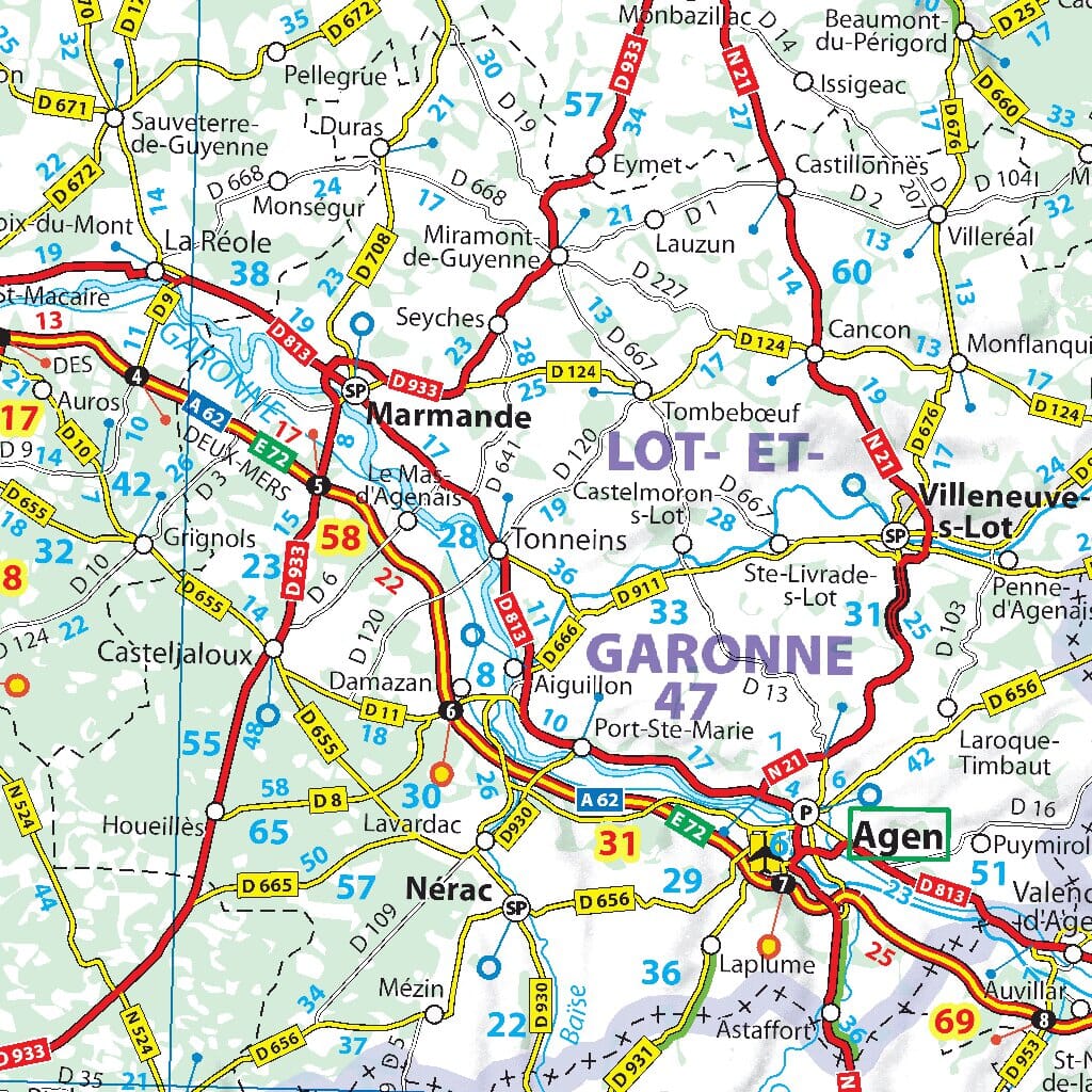 Carte routière n° 725 - France Sud | Michelin carte pliée Michelin 