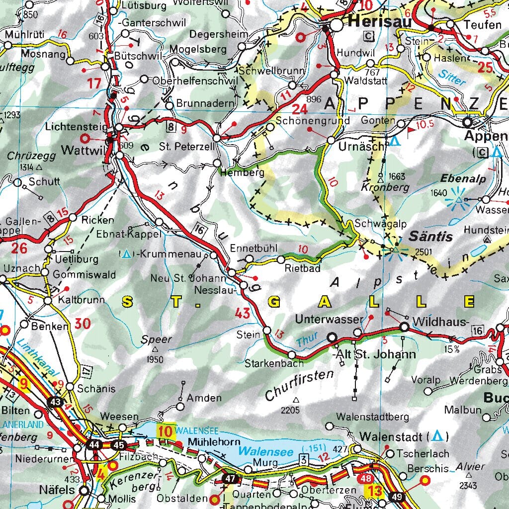 Carte routière n° 729 - Suisse 2025 | Michelin carte routière Michelin