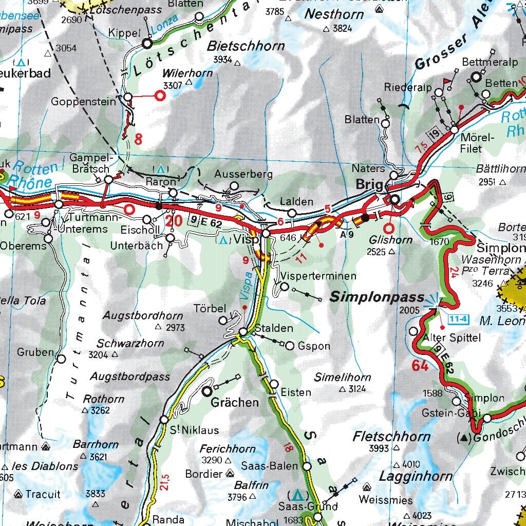 Carte routière n° 729 - Suisse 2025 | Michelin carte routière Michelin