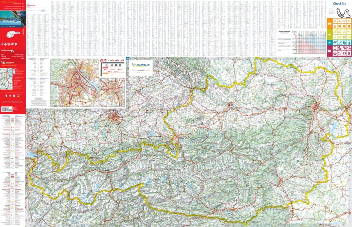 Carte routière n° 730 - Autriche 2026 | Michelin carte routière Michelin