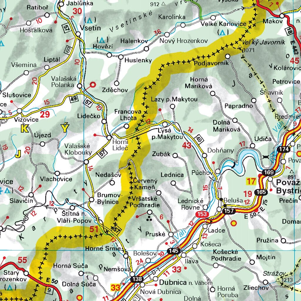 Carte routière n° 731 - République Tchèque, Slovaquie | Michelin carte routière Michelin
