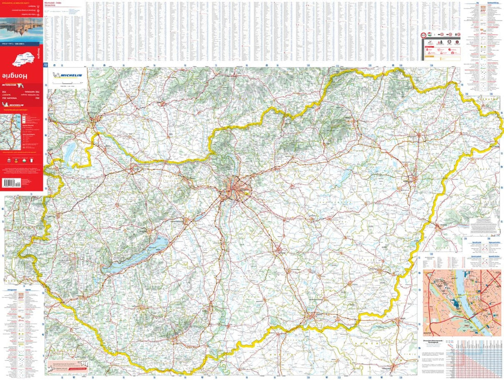 Carte routière n° 732 - Hongrie | Michelin carte pliée Michelin 