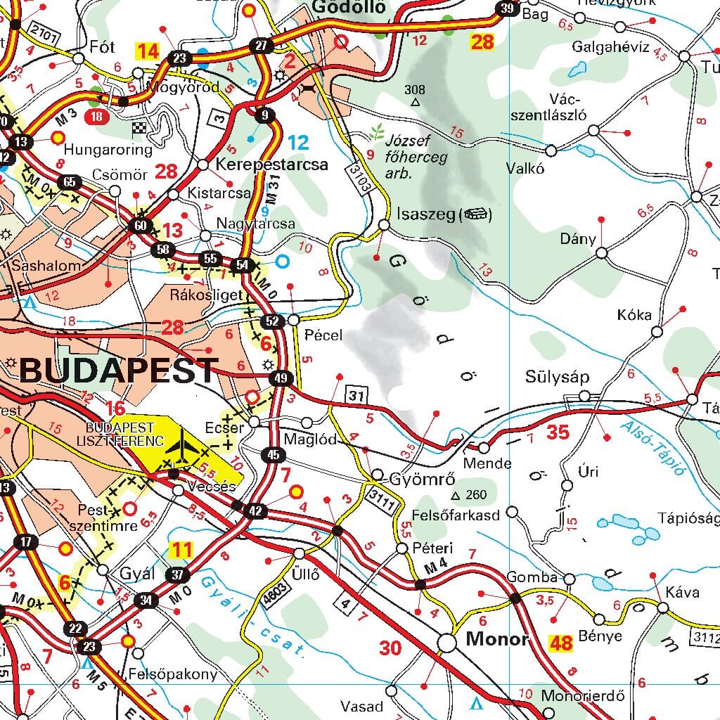 Carte routière n° 732 - Hongrie | Michelin carte routière Michelin