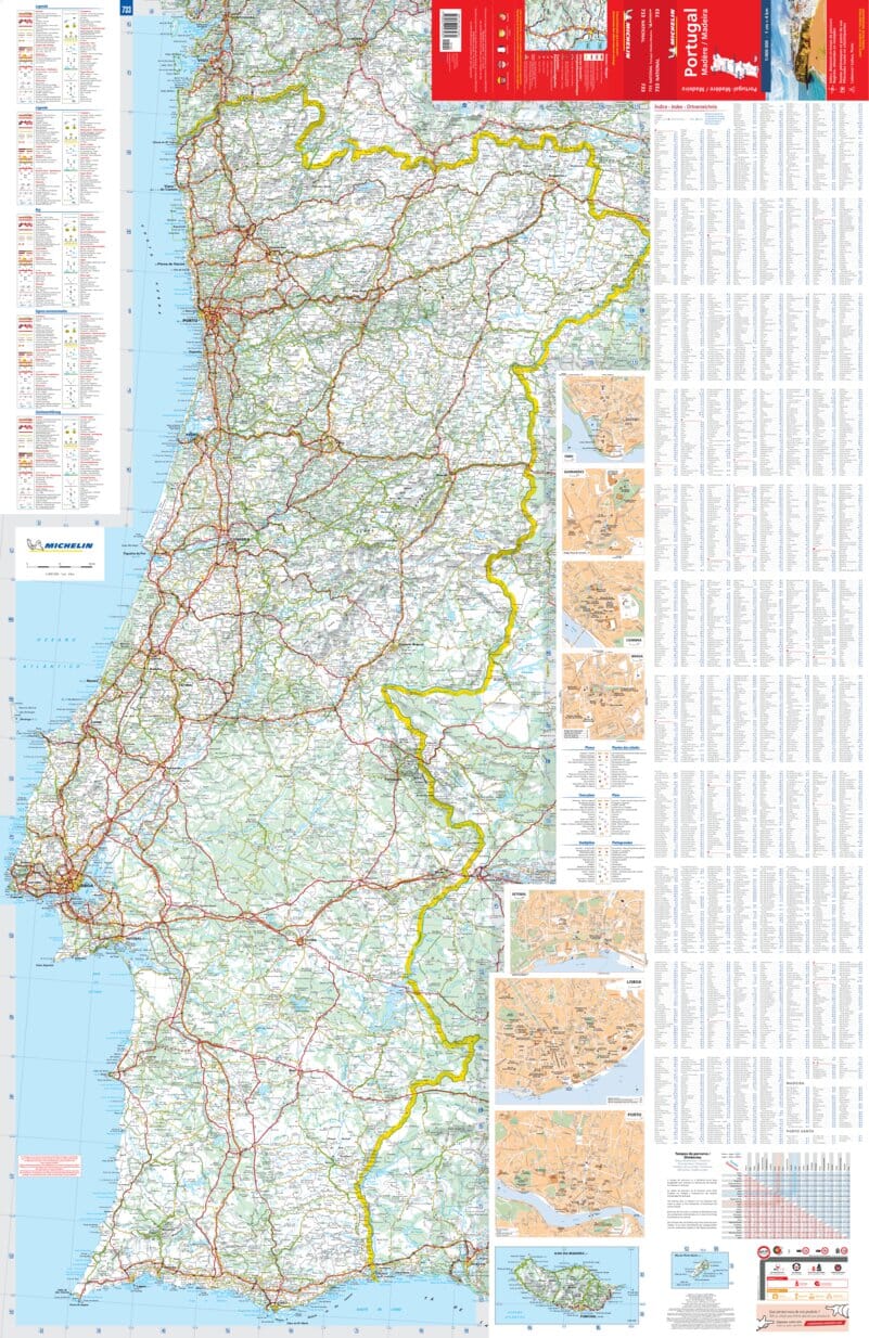 Carte routière n° 733 - Portugal & Madère | Michelin carte routière Michelin