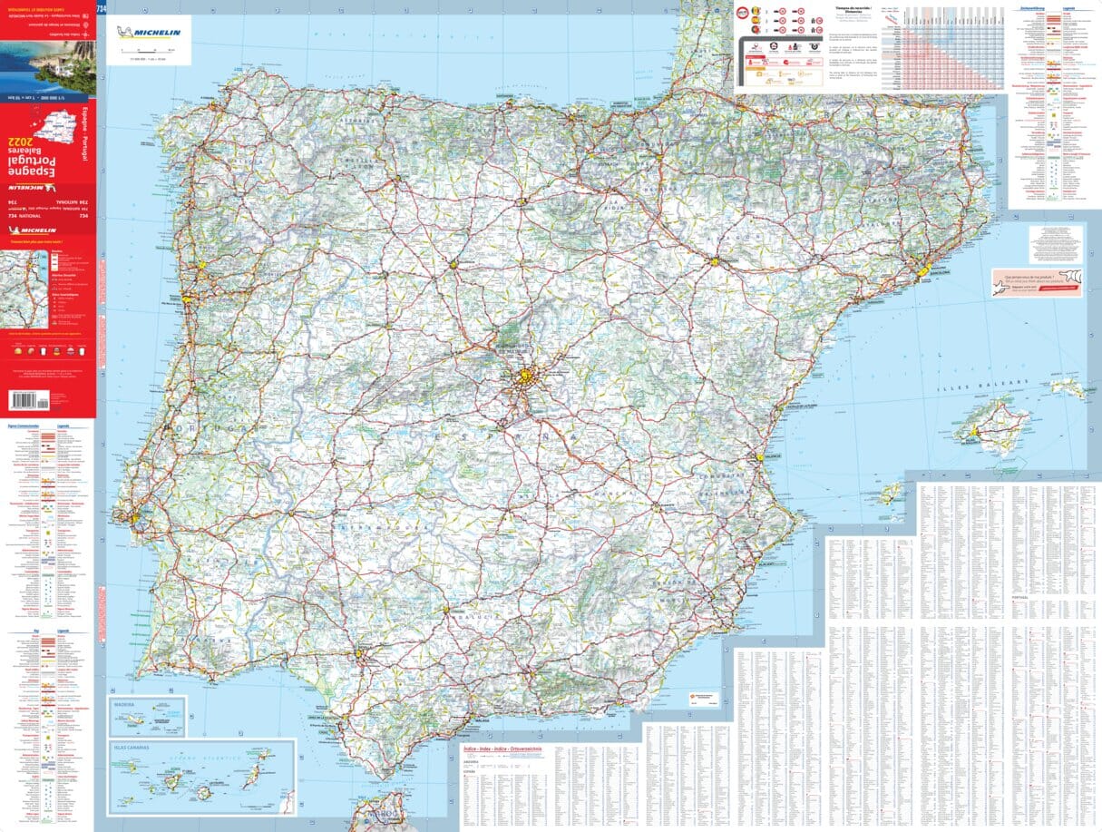 Carte routière n° 734 - Espagne, Portugal 2026 | Michelin carte routière Michelin