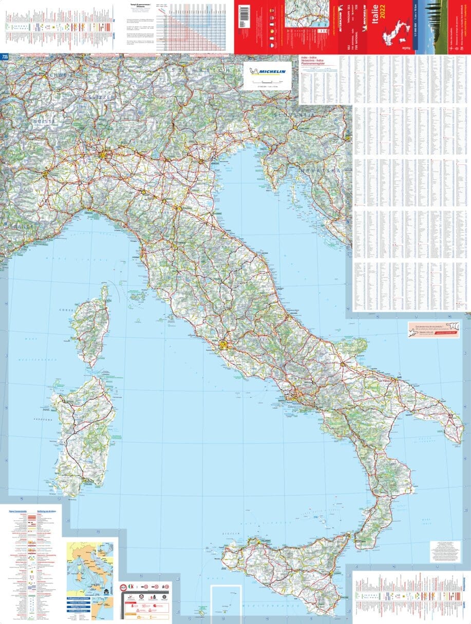 Carte routière n° 735 - Italie 2025 | Michelin carte routière Michelin
