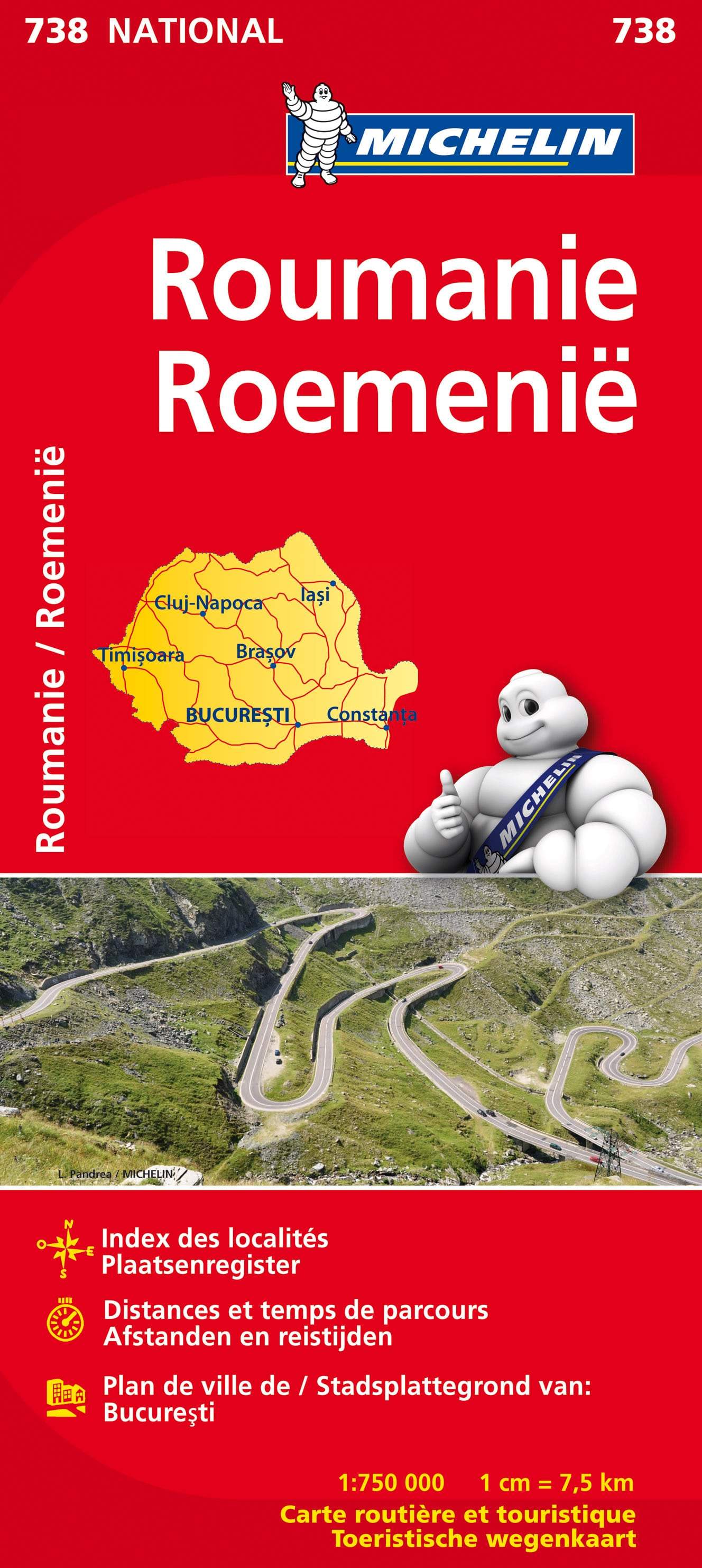 Carte routière n° 738 - Roumanie | Michelin carte routière Michelin