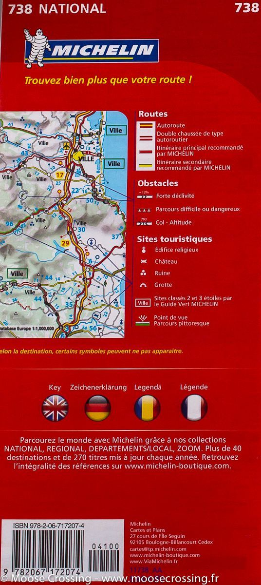 Carte routière n° 738 - Roumanie | Michelin carte routière Michelin