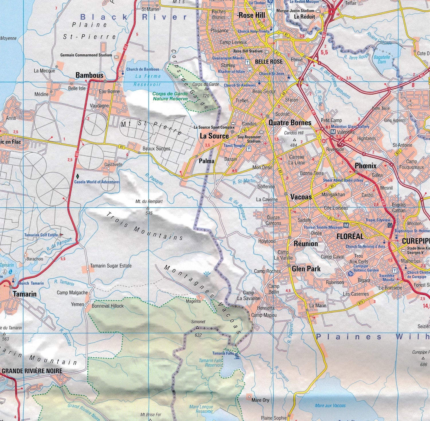 Carte routière n° 740 - Ile Maurice & Rodrigues | Michelin carte routière Michelin