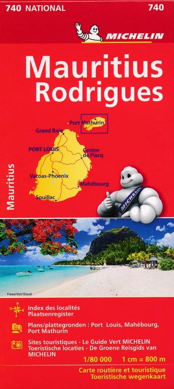 Carte routière n° 740 - Ile Maurice & Rodrigues | Michelin carte routière Michelin