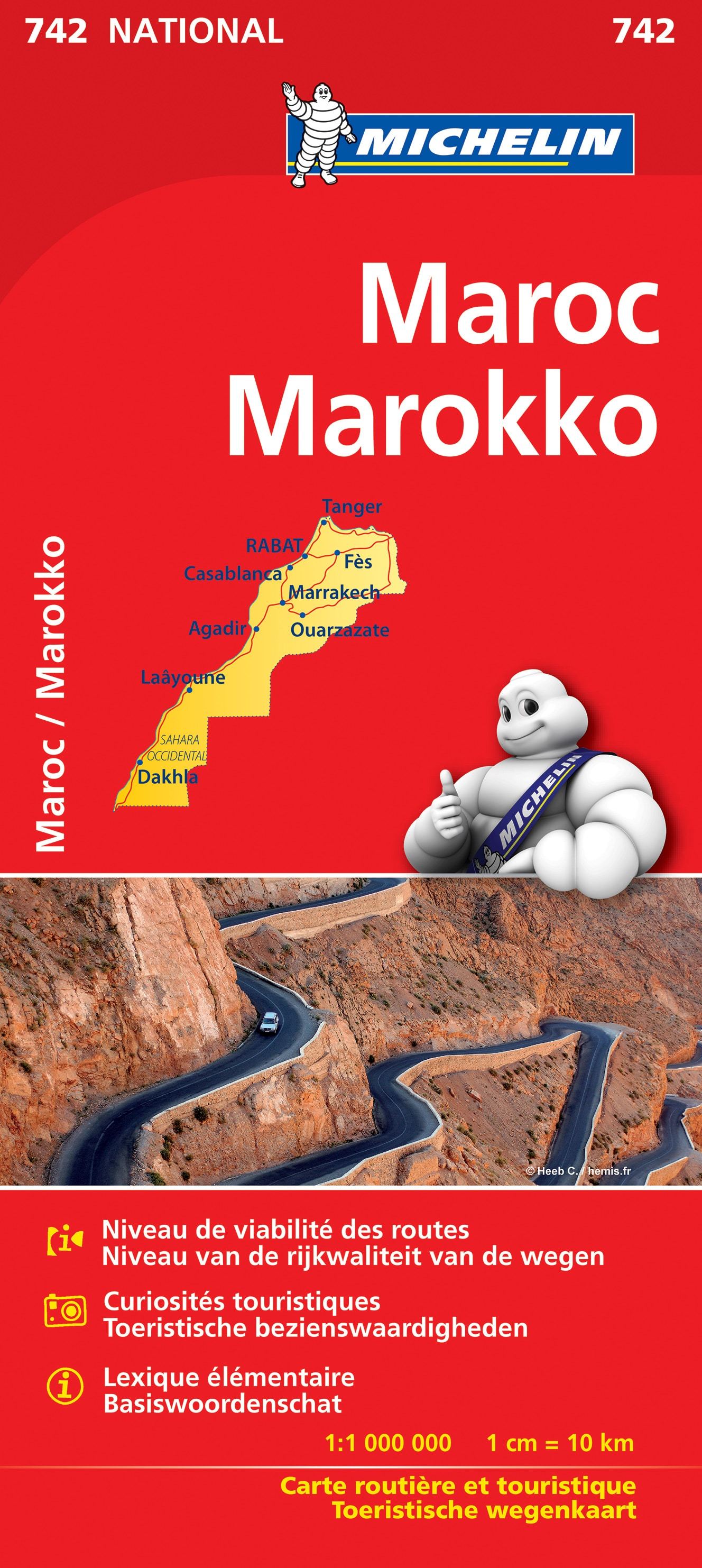 Carte routière n° 742 - Maroc | Michelin carte routière Michelin