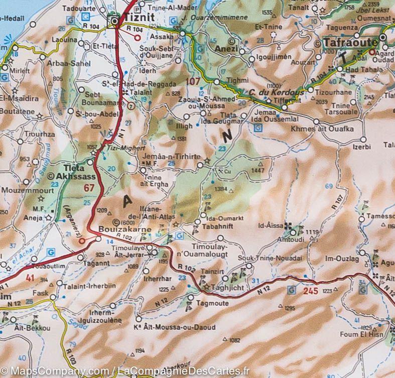 Carte routière du Maroc | Michelin - La Compagnie des Cartes