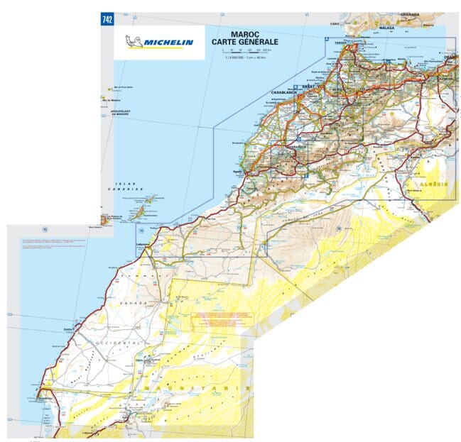Carte routière n° 742 - Maroc | Michelin carte routière Michelin