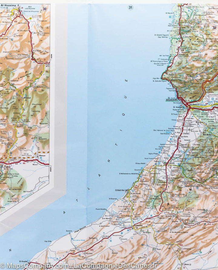 Carte routière du Maroc | Michelin - La Compagnie des Cartes