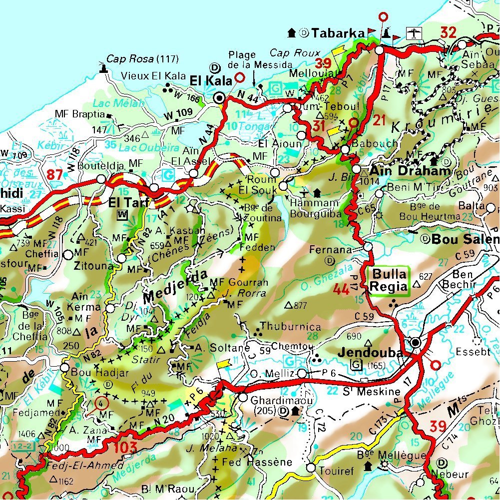Carte routière n° 743 - Algérie & Tunisie | Michelin carte routière Michelin