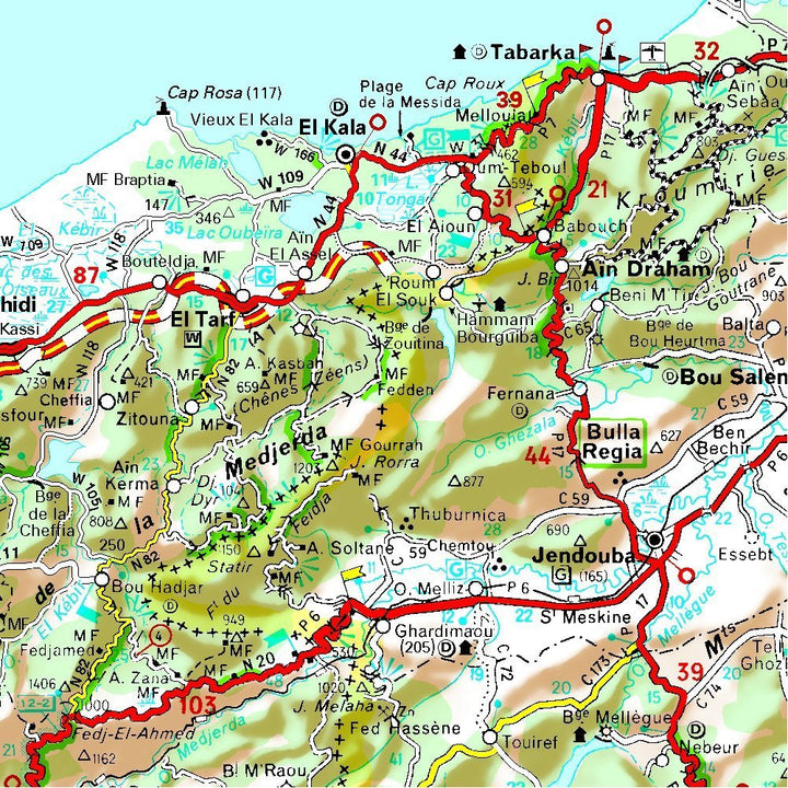 Carte routière n° 743 - Algérie & Tunisie | Michelin carte pliée Michelin 