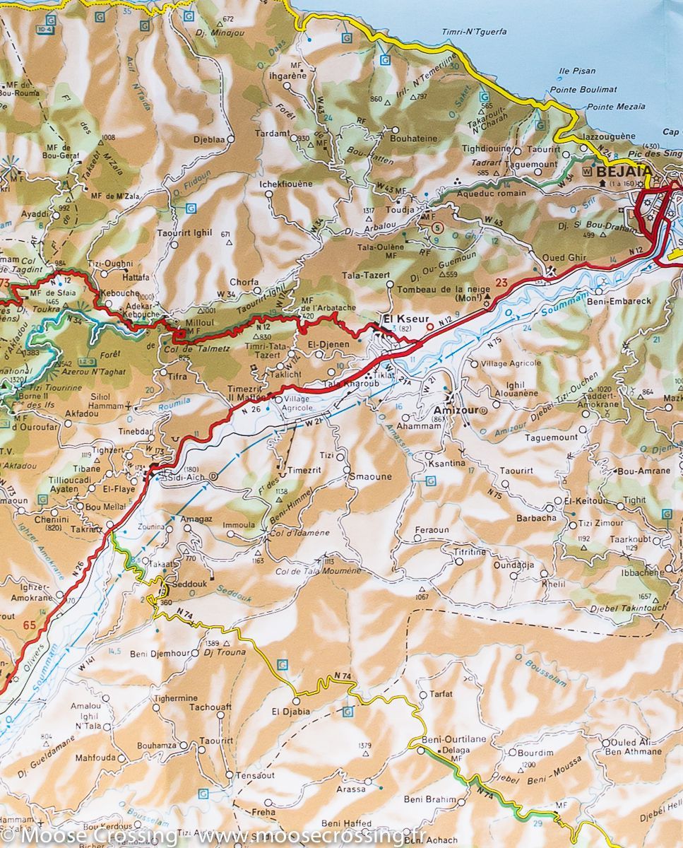 Carte routière de l'Algérie &amp; Tunisie | Michelin - La Compagnie des Cartes
