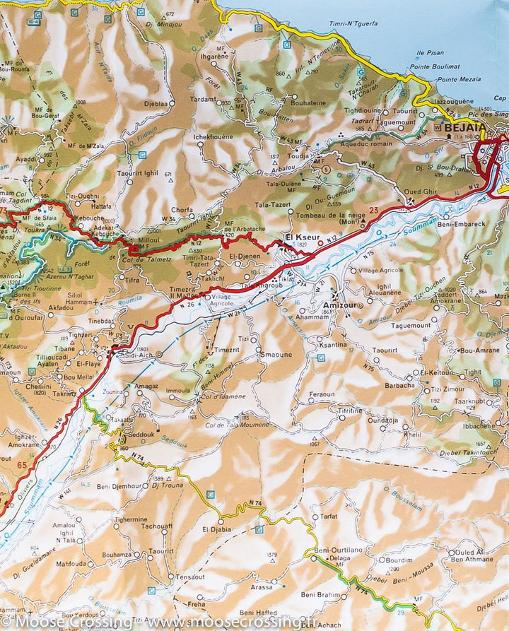 Carte routière de l'Algérie &amp; Tunisie | Michelin - La Compagnie des Cartes