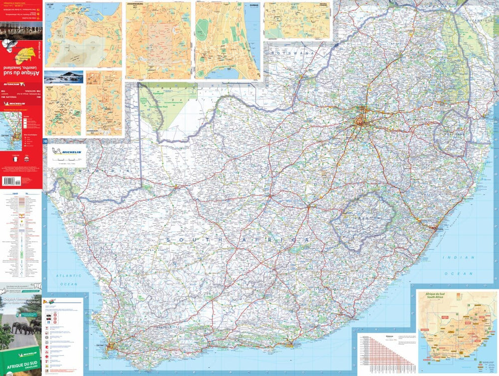 Carte routière n° 748 - Afrique du Sud | Michelin carte pliée Michelin 