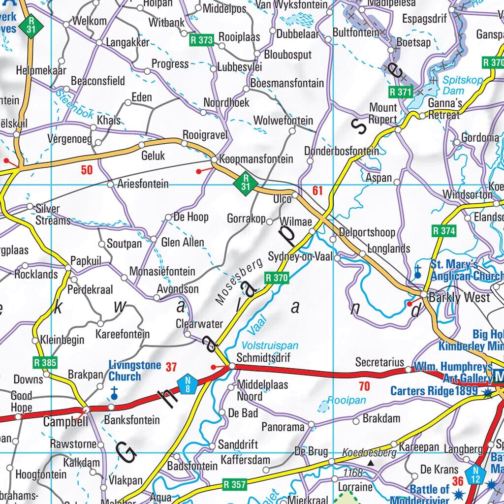 Carte routière n° 748 - Afrique du Sud | Michelin carte routière Michelin