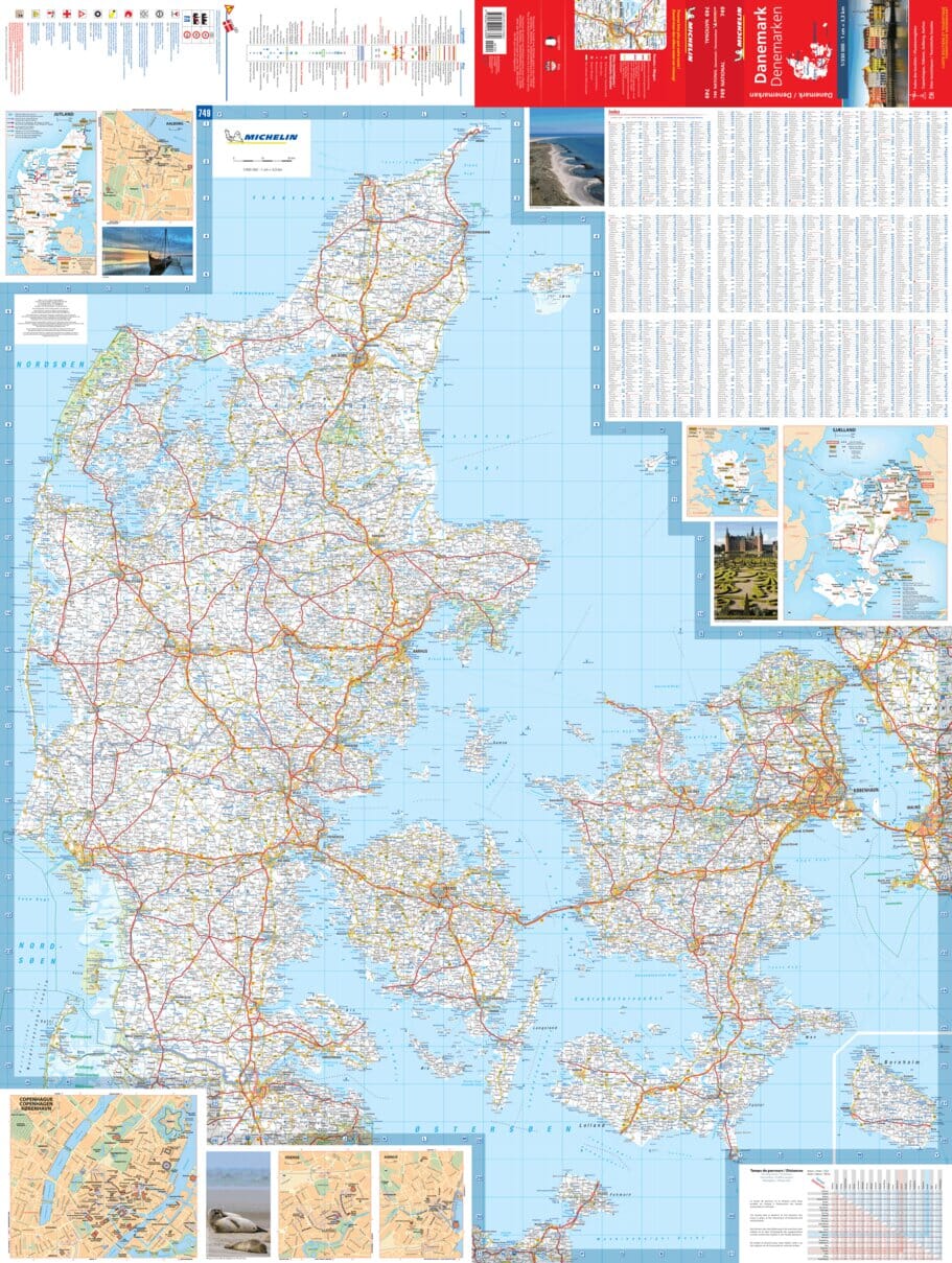 Carte routière n° 749 - Danemark | Michelin carte routière Michelin