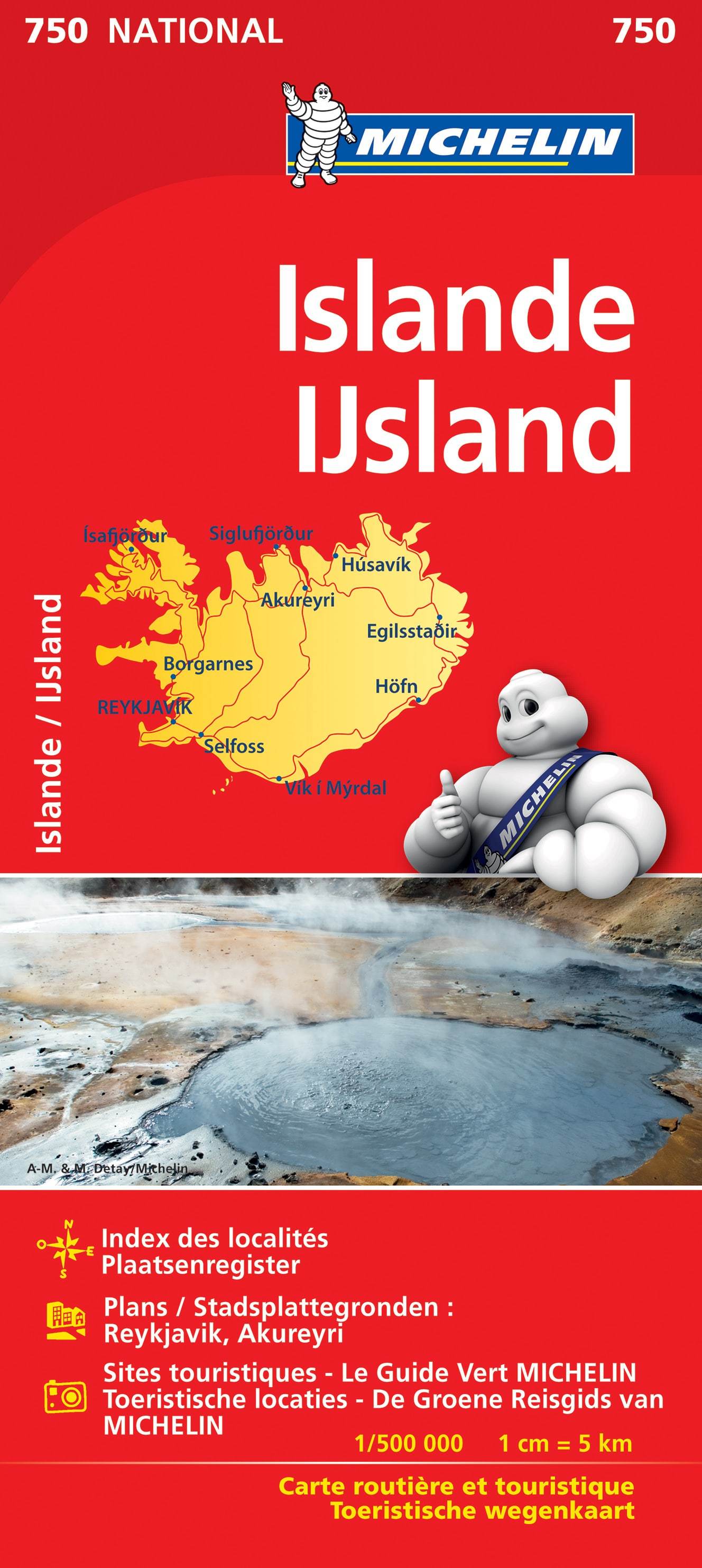 Carte routière n° 750 - Islande | Michelin carte routière Michelin