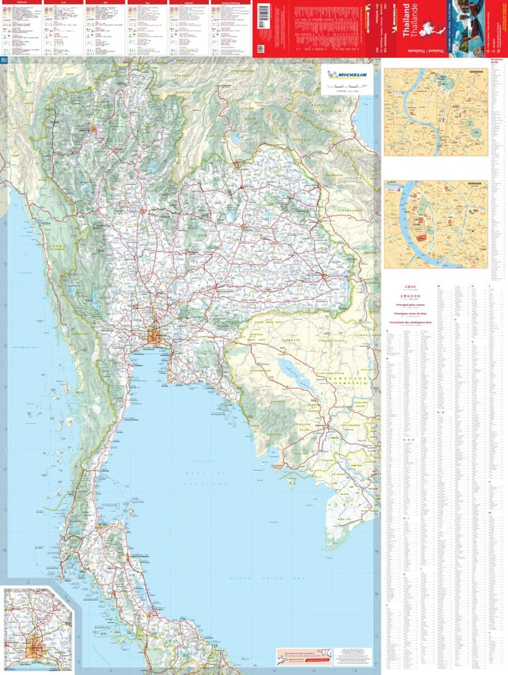 Carte routière n° 751 - Thailande | Michelin carte pliée Michelin 