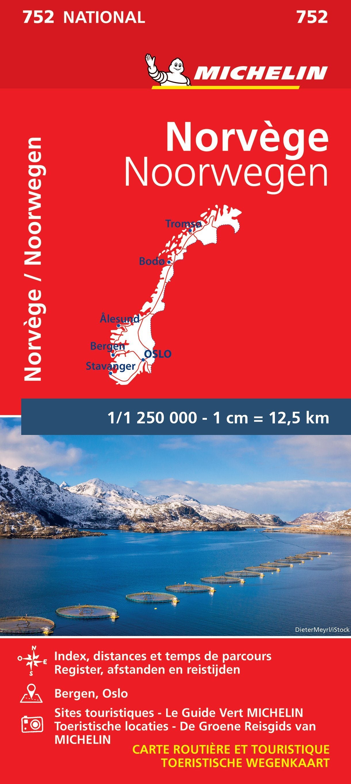 Carte routière n° 752 - Norvège | Michelin carte routière Michelin