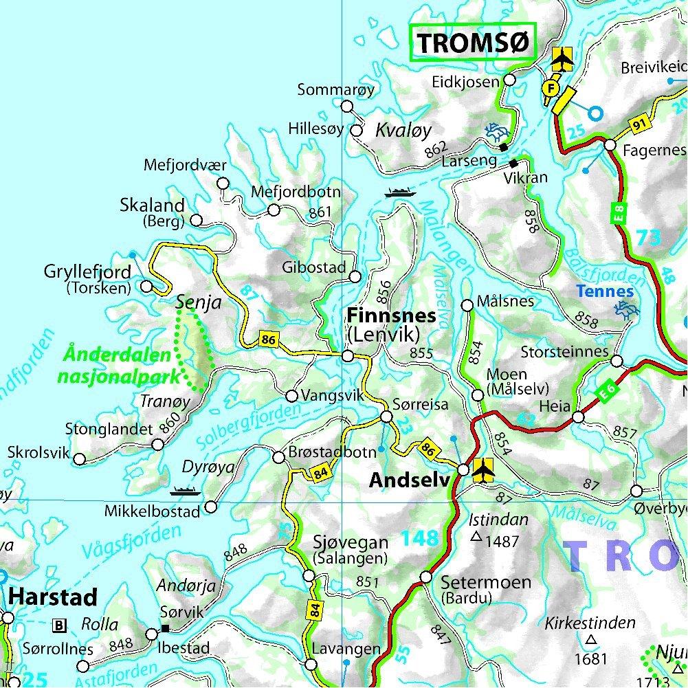 Road map No. 752 - Norway | Michelin – Cartovia