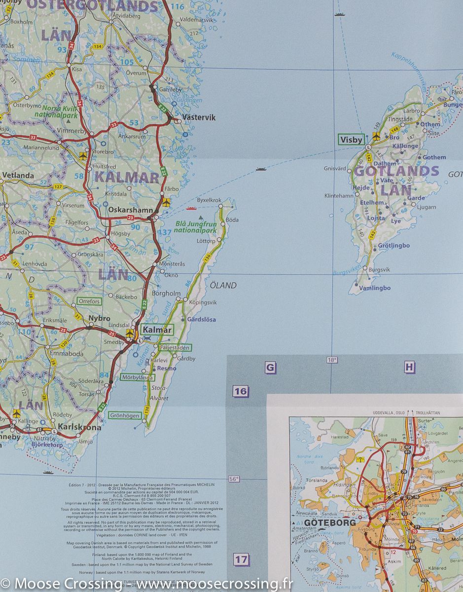 Carte routière n° 753 - Suède | Michelin carte routière Michelin