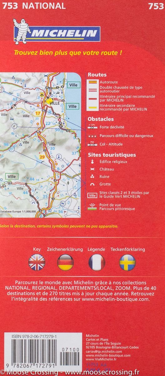 Carte routière n° 753 - Suède | Michelin carte routière Michelin