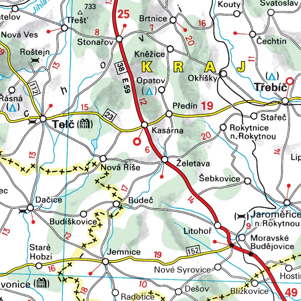 Carte routière n° 755 - République Tchèque | Michelin carte routière Michelin
