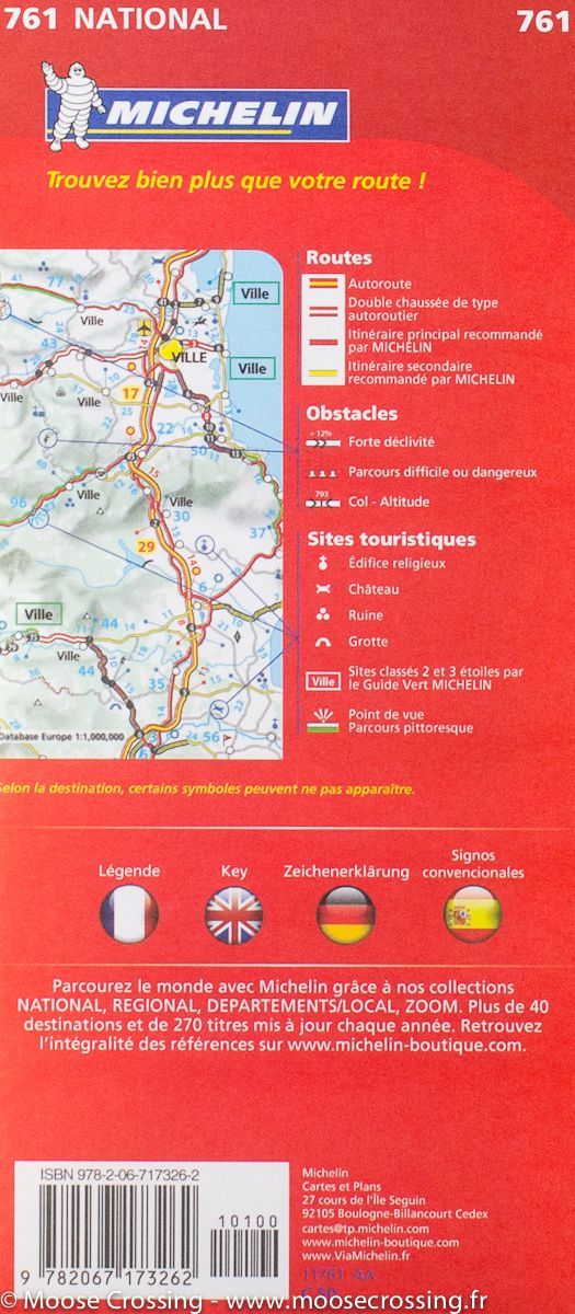 Carte routière n° 761 - Etats-Unis | Michelin carte routière Michelin
