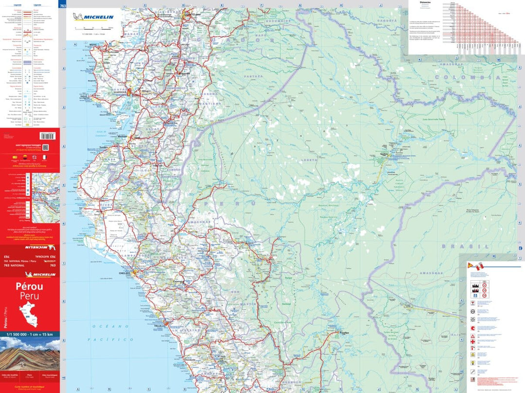 Carte routière n° 763 - Pérou | Michelin carte pliée Michelin 
