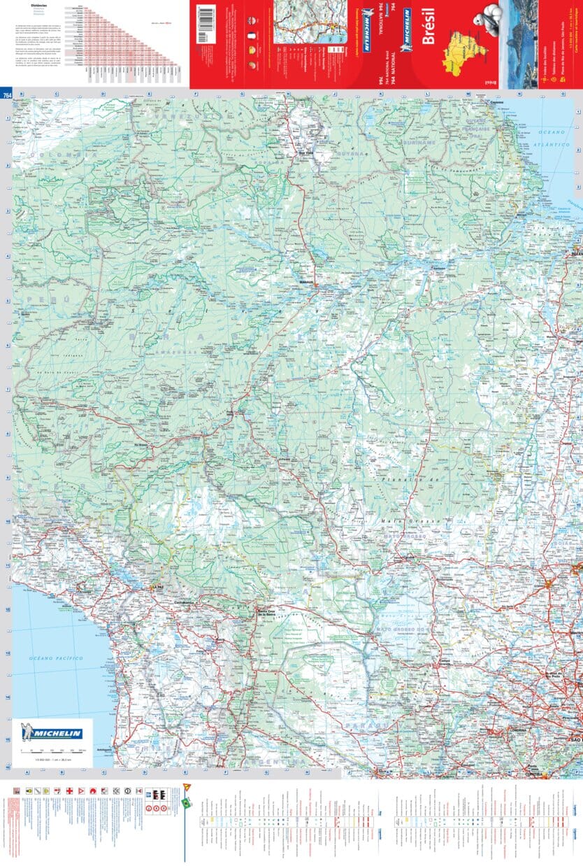 Carte routière n° 764 - Brésil | Michelin carte pliée Michelin 