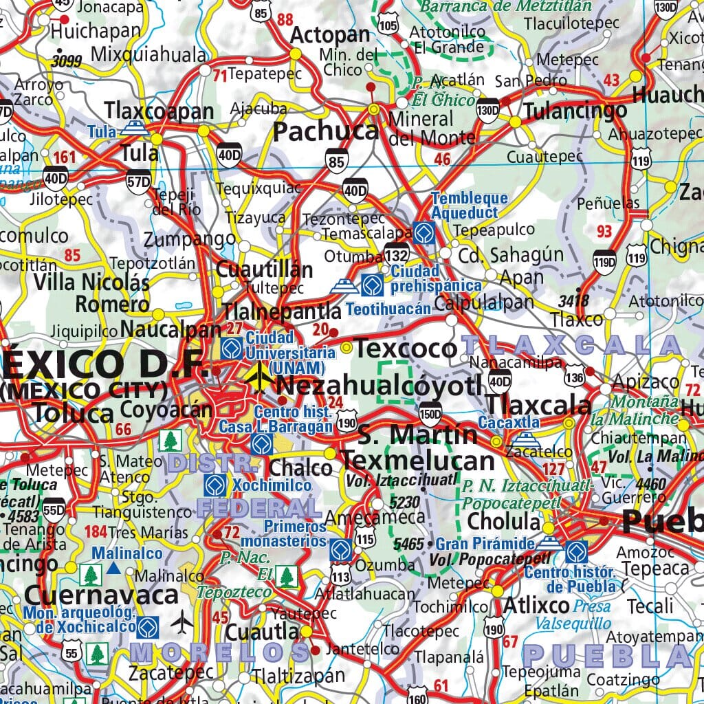 Carte routière n° 765 - Mexique, Bélize, Salvador et Guatemala | Michelin carte routière Michelin