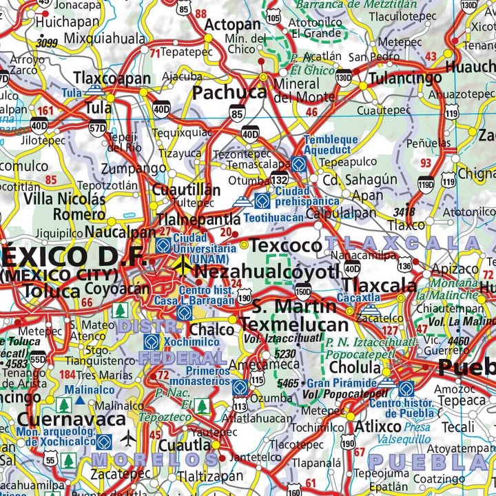 Carte routière n° 765 - Mexique, Bélize, Salvador et Guatemala | Michelin carte pliée Michelin 