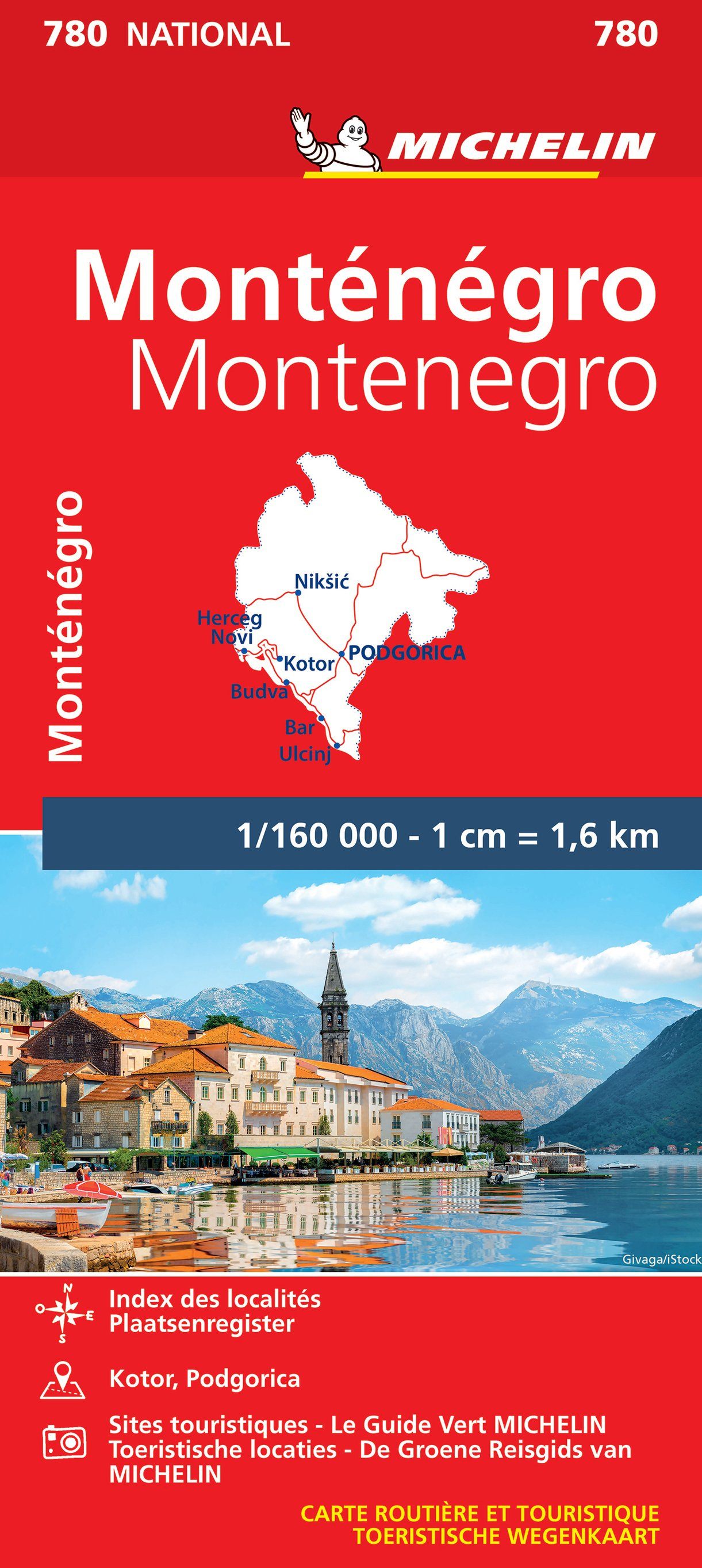 Carte routière n° 780 - Montenegro | Michelin carte routière Michelin