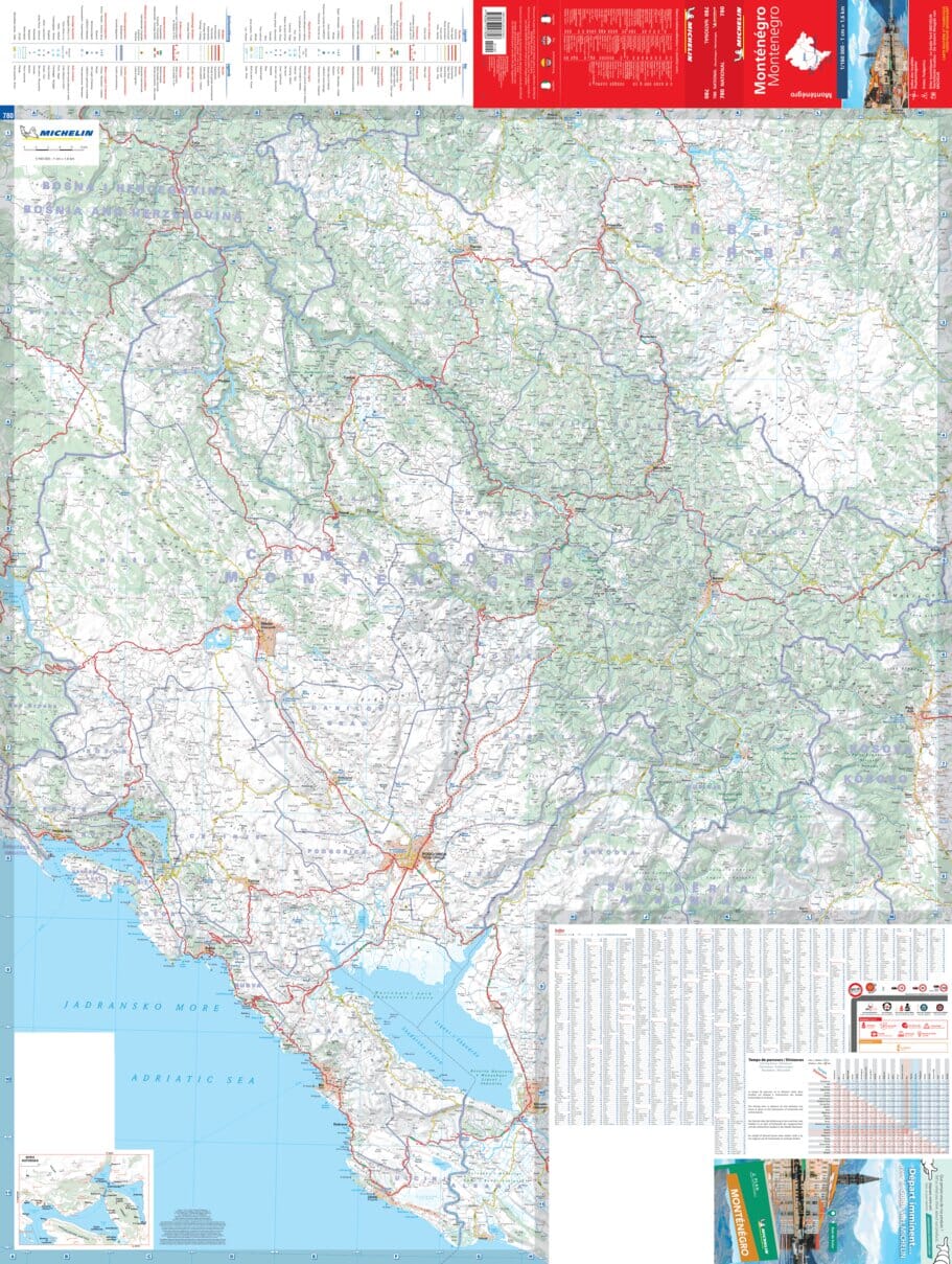 Carte routière n° 780 - Montenegro | Michelin carte routière Michelin