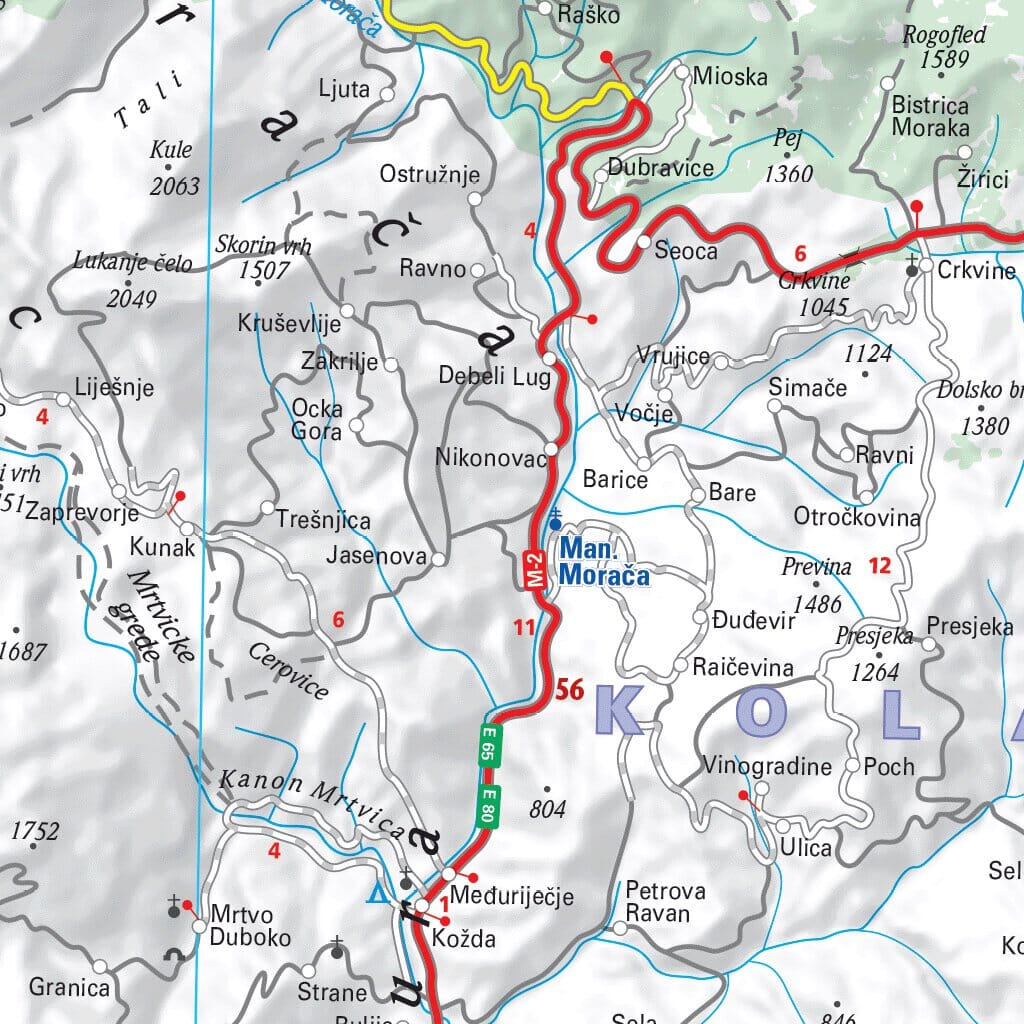 Carte routière n° 780 - Montenegro | Michelin carte pliée Michelin 