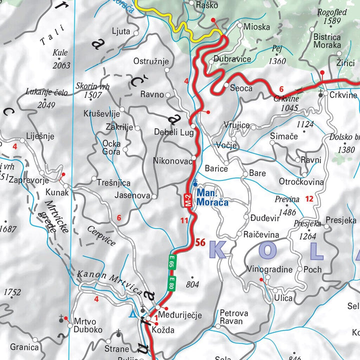 Carte routière n° 780 - Montenegro | Michelin carte pliée Michelin 