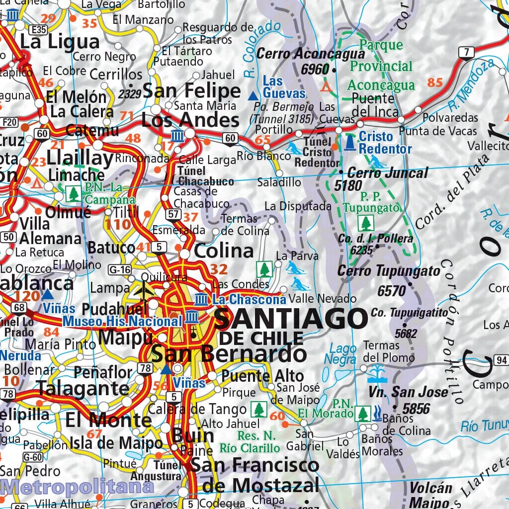 Carte routière n° 788 - Chili & Argentine | Michelin carte routière Michelin