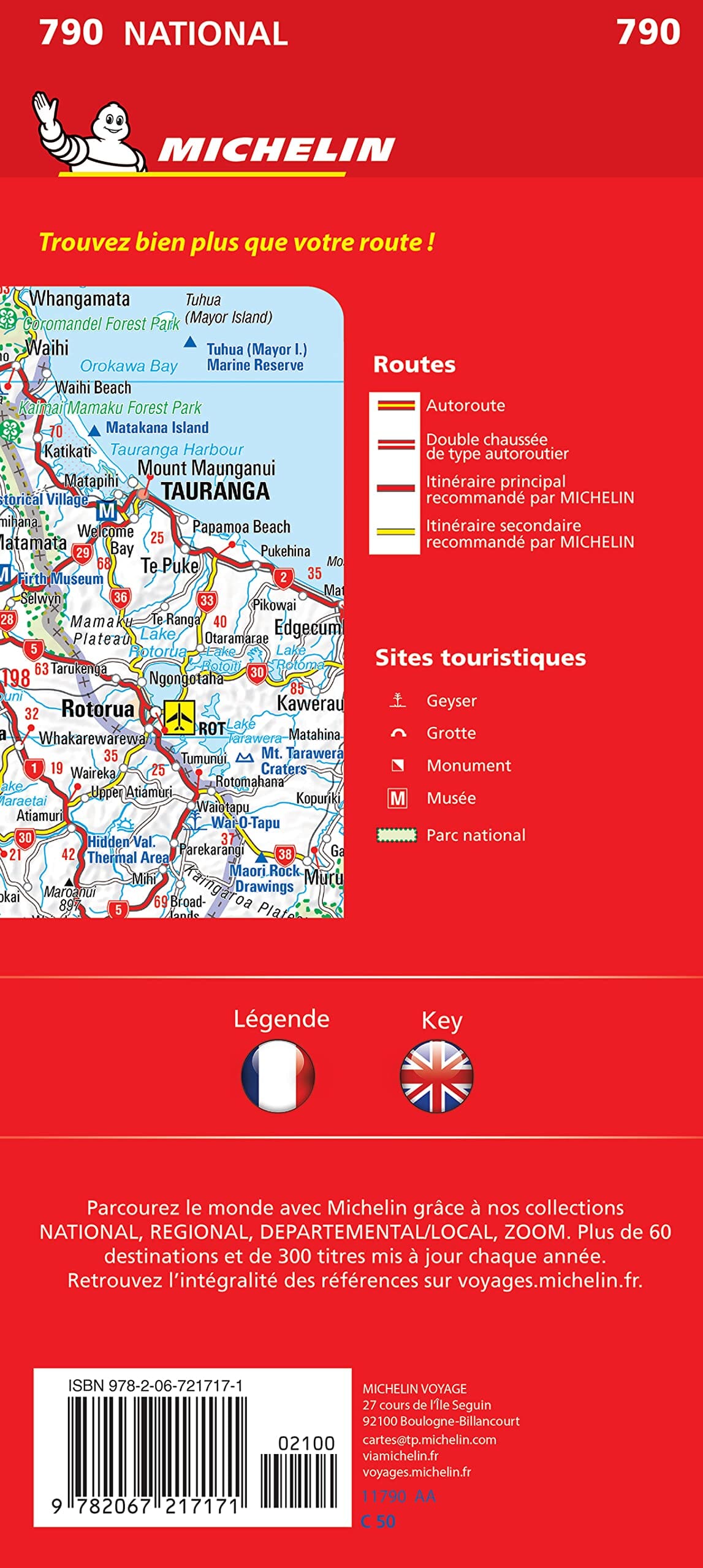 Carte routière n° 790 - Nouvelle-Zélande | Michelin carte routière Michelin