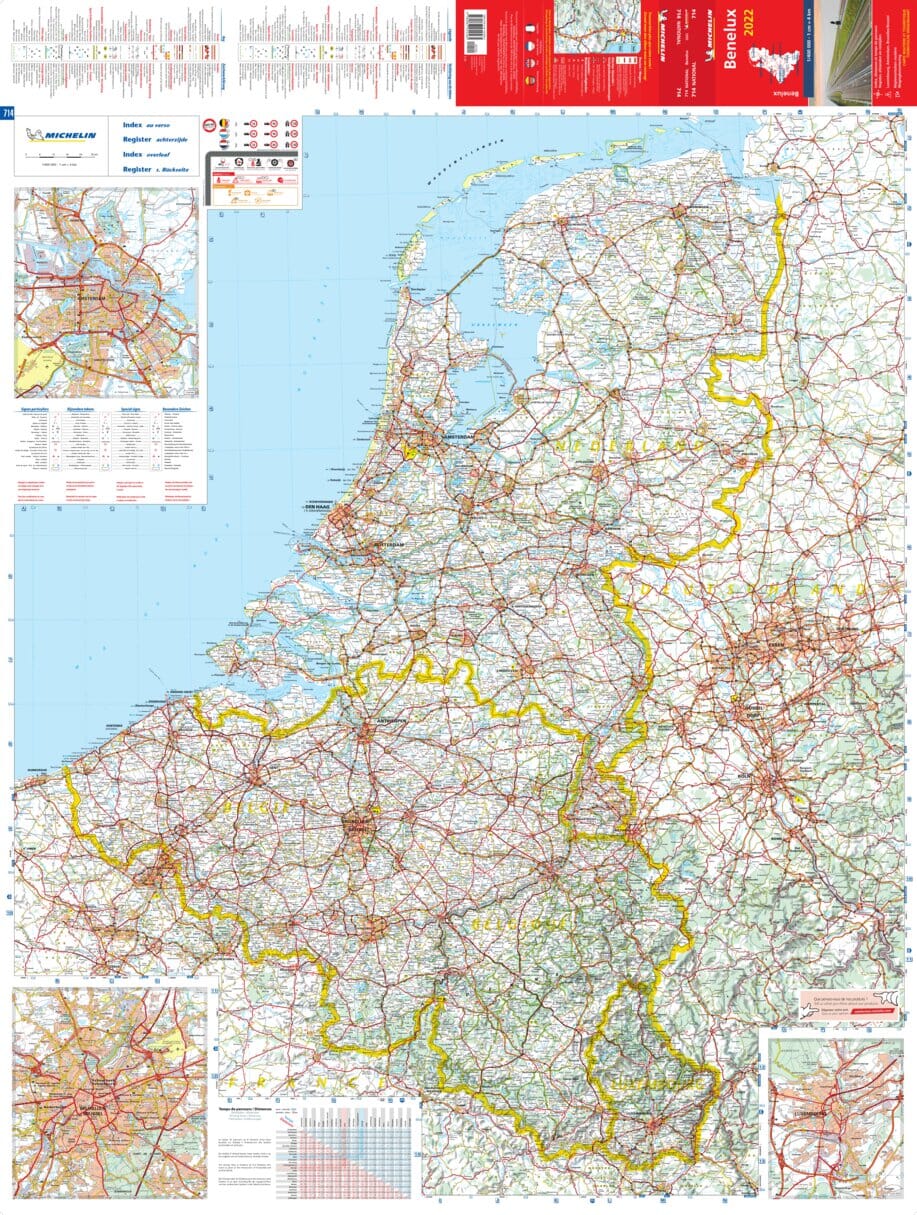 Carte routière n° 795 - Benelux (indéchirable) 2025 | Michelin carte routière Michelin
